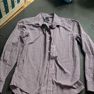 Men's Checkered Shirt -Purple and  White